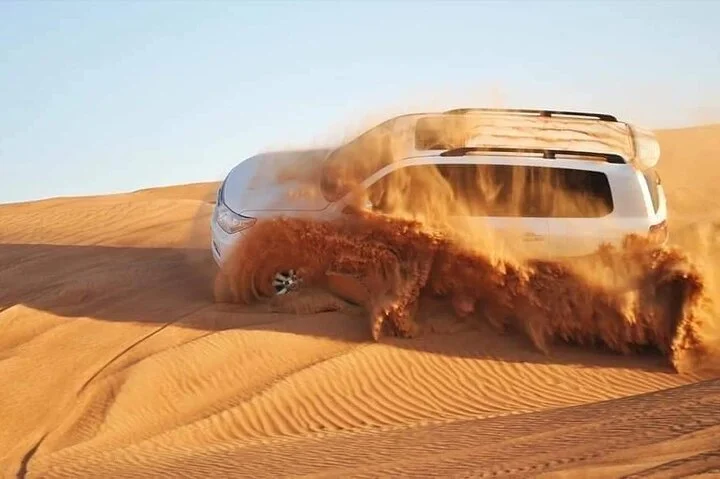 Morning Thrilling Dune bashing , Send Boarding & Camel ride