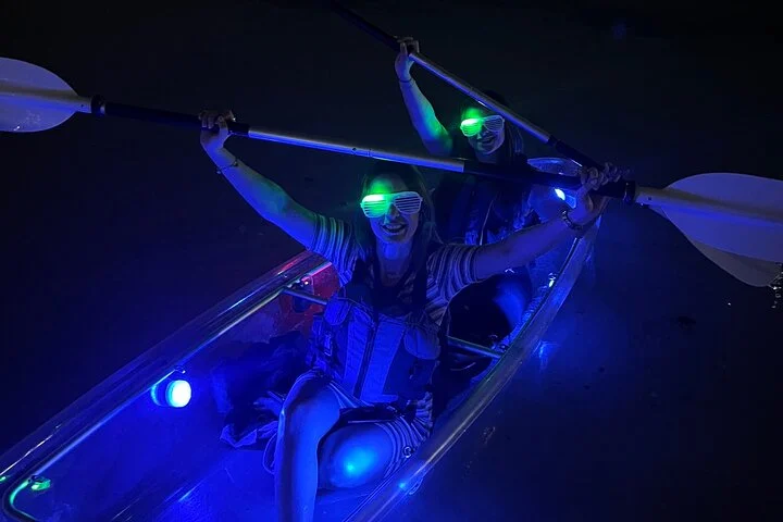 Night kayaking in Dubai with Burj Khalifa views