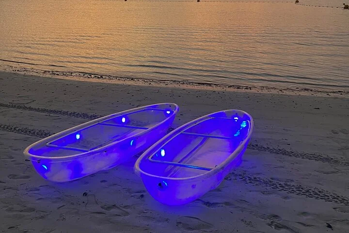 Night kayaking in Dubai with Burj Khalifa views