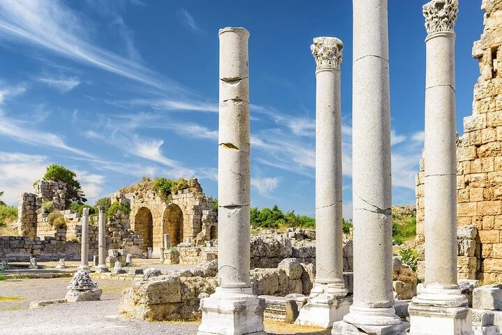 Perge, Aspendos & Side Tour with Waterfall–Full Day All Inclusive