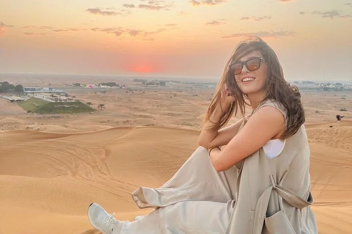 Premium Desert Safari ATV Camel Ride Sandboard with BBQ Dinner