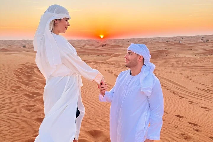 Premium Desert Safari ATV Camel Ride Sandboard with BBQ Dinner