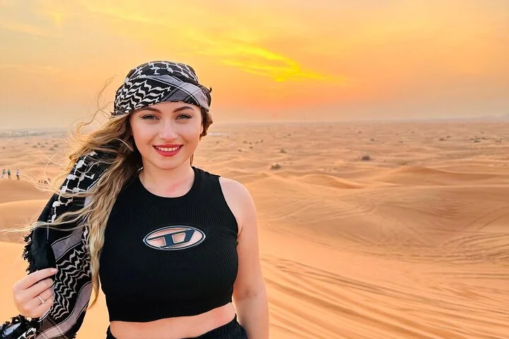 Premium Desert Safari ATV Camel Ride Sandboard with BBQ Dinner