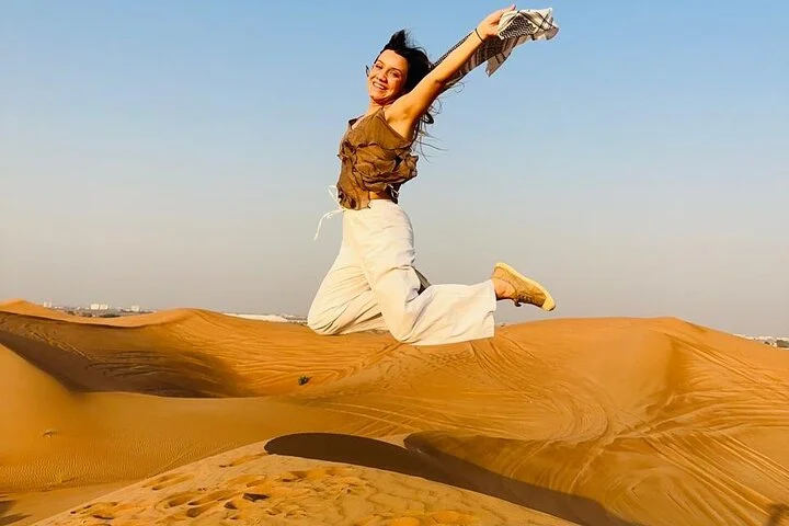 Premium Desert Safari ATV Camel Ride Sandboard with BBQ Dinner