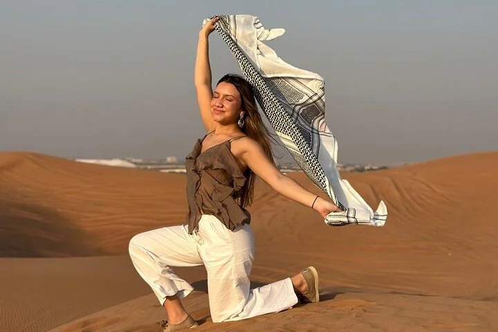 Premium Desert Safari ATV Camel Ride Sandboard with BBQ Dinner