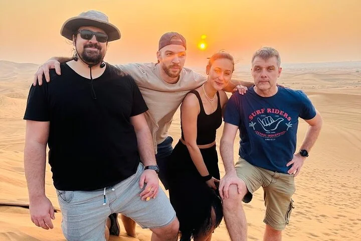 Premium Desert Safari ATV Camel Ride Sandboard with BBQ Dinner