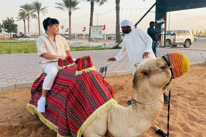 Premium Desert Safari ATV Camel Ride Sandboard with BBQ Dinner