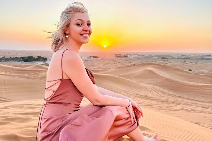 Premium Desert Safari ATV Camel Ride Sandboard with BBQ Dinner