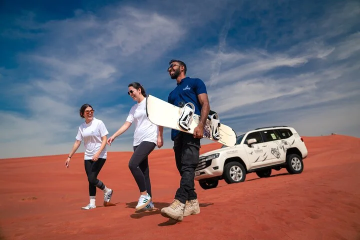 Premium Dubai Morning & Evening Desert Safari, Sandboard & Camel