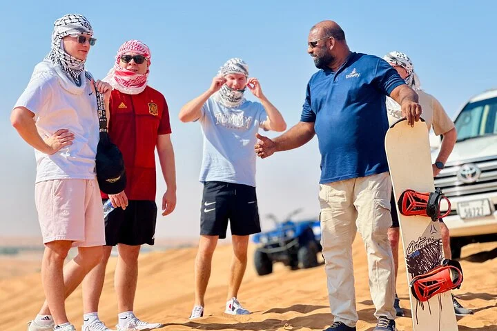 Premium Dubai Sunset Red Dune Desert Safari, Sandboard & Camel