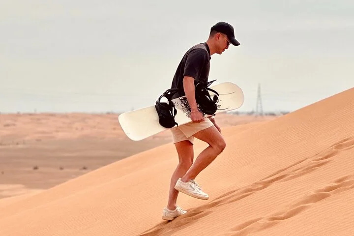 Premium Dubai Sunset Red Dune Desert Safari, Sandboard & Camel