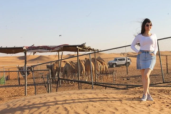 Private Evening Desert Safari with BBQ Dinner, Camel Ride And Sand Boarding