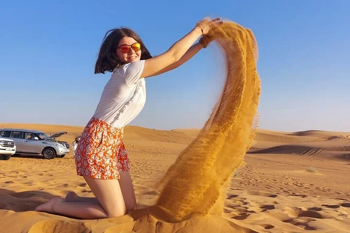 Private Morning Desert Safari with Camel Ride Falcon Photos