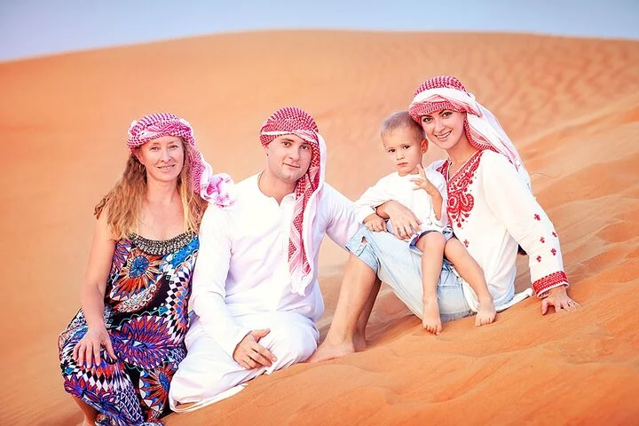 Private Red Dune Safari with BBQ, Camel Ride & Traditional Shows