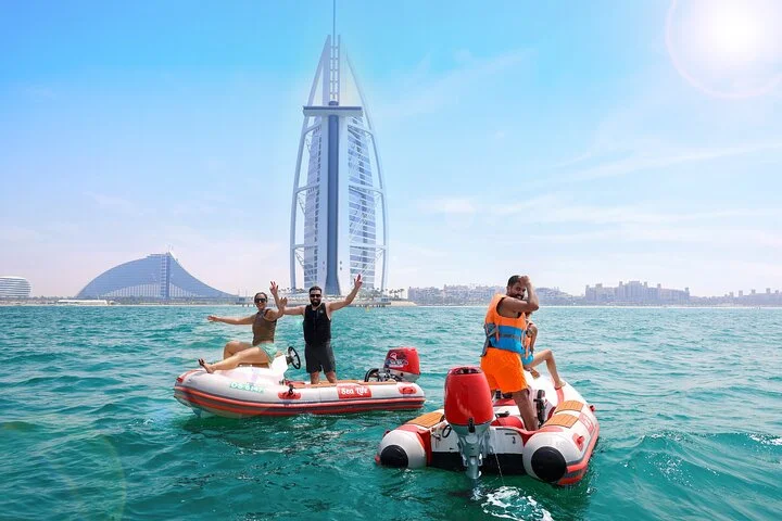 Self Drive boat tour Dubai : JBR, Atlantis and Burj Al Arab