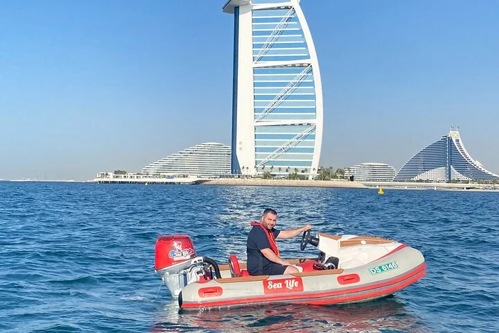 Self Drive boat tour Dubai : JBR, Atlantis and Burj Al Arab
