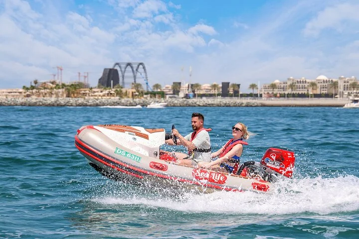 Self Drive boat tour Dubai : JBR, Atlantis and Burj Al Arab
