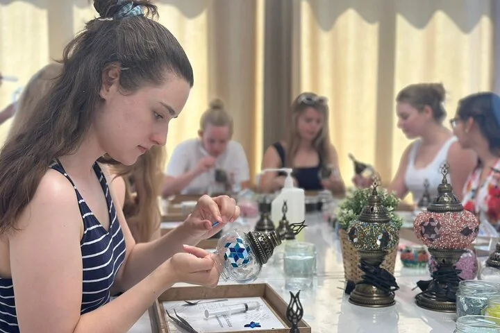 Turkish Mosaic Lamp Workshop in Antalya Near Old Town