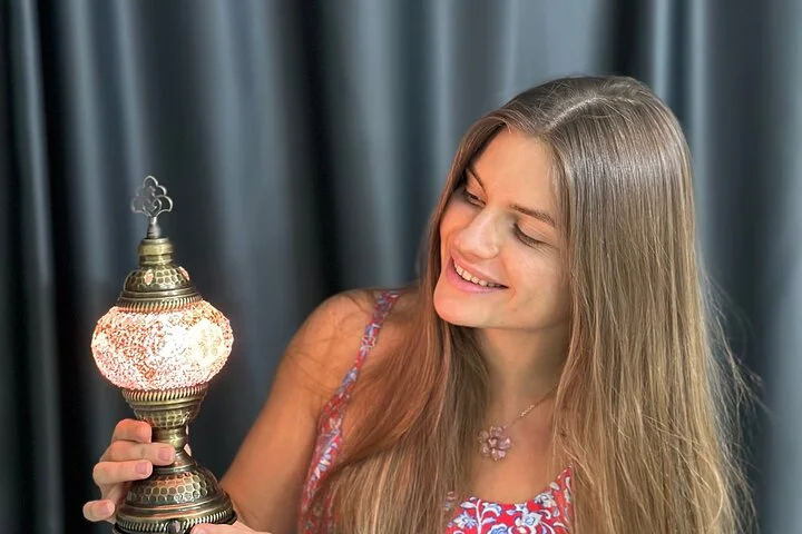 Turkish Mosaic Lamp Workshop in Antalya Near Old Town