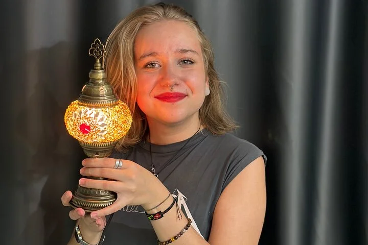 Turkish Mosaic Lamp Workshop in Antalya Near Old Town