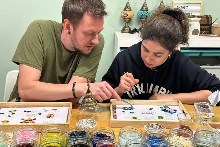 Turkish Mosaic Lamp Workshop in Antalya Near Old Town