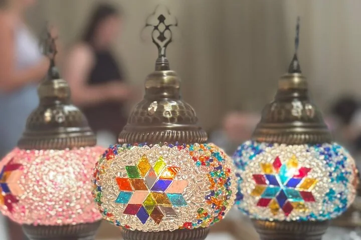 Turkish Mosaic Lamp Workshop in Antalya Near Old Town