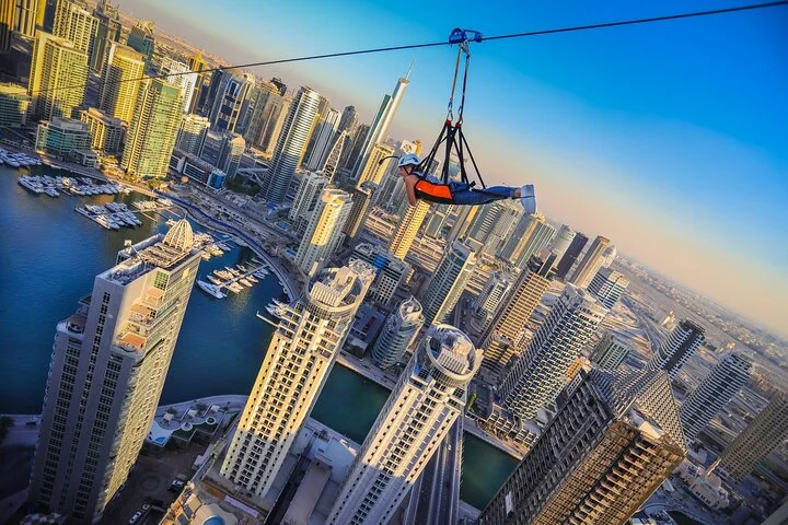 XLine Dubai Solo Urban Zipline in Dubai Marina